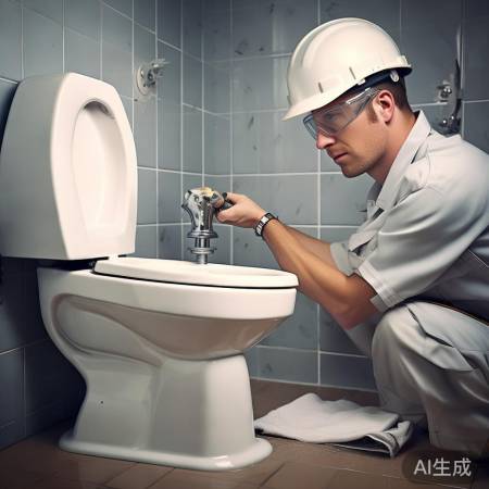 更换马桶头,先关水排空,卸头注