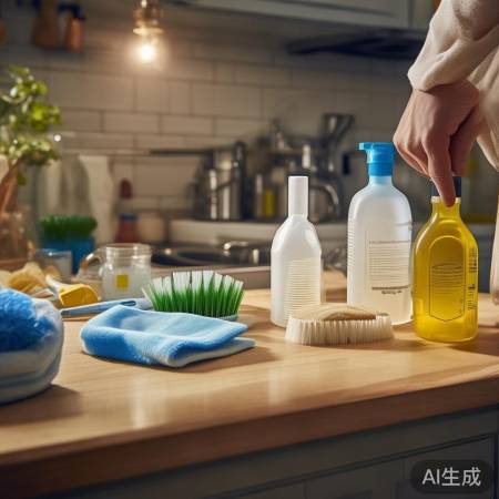 清洁必备:软刷、抹布、洗洁精、