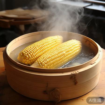 “选鲜玉米，划口蒸透，美味即成