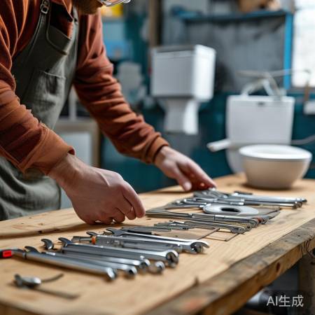 备工具,测尺寸,装智能马桶