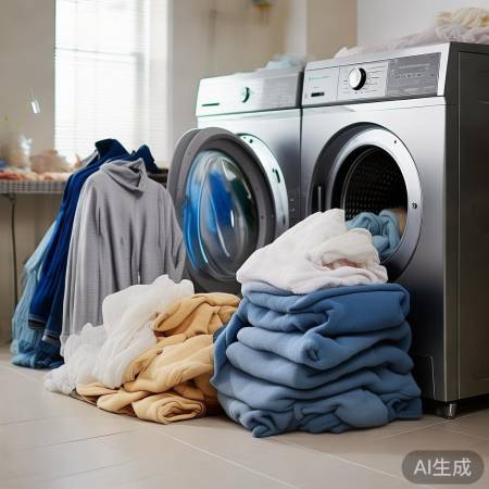 均匀投放衣物，厚薄分开洗