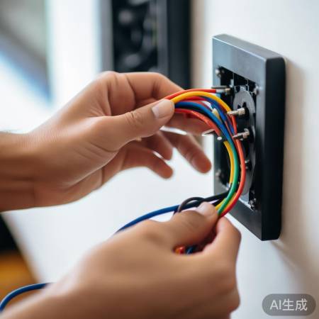 “电源线对接：红火蓝零黄绿地”