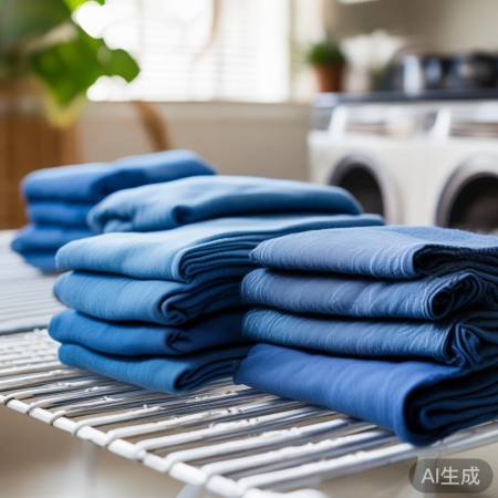 折叠衣物小技巧，牛仔裤更挺括。