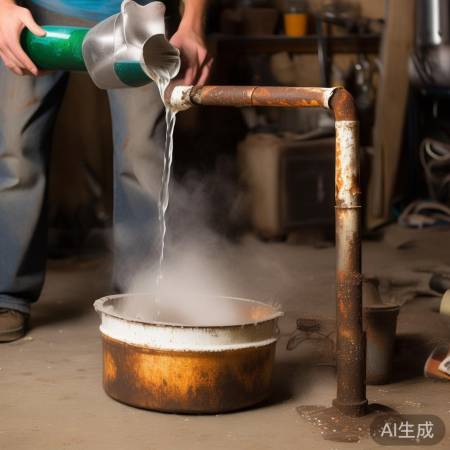 食醋成本低，除锈效果好。