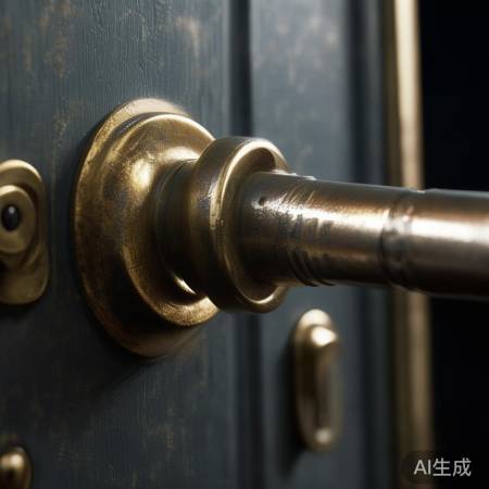 钥匙咔哒声,锁即开。